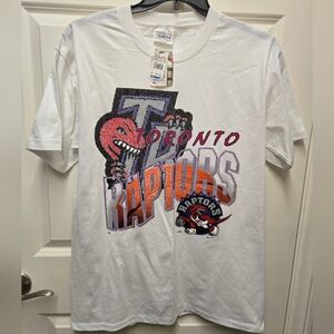NWT Vintage 1994 Toronto Raptors  Graphic Shirt White Mens Large Giardini